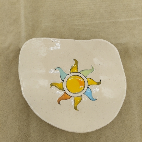 Sun Trinket Dish Studio Pottery Art Cheryl Stevens Studio - Picture 2 of 4